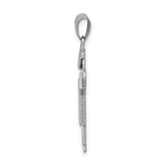 Load image into Gallery viewer, 14K White Gold Medium Boy w/Hat on Left Engravable Charm Pendant
