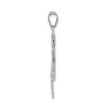 Load image into Gallery viewer, 14K White Gold Medium Boy w/Hat on Right Engravable Charm Pendant
