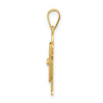 Load image into Gallery viewer, 14K Yellow Gold Solid Satin Engravable Boy w/Overalls Charm Pendant
