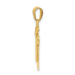 Load image into Gallery viewer, 14K Yellow Gold Solid Engravable Boy in Overalls with Hat on Left Charm
