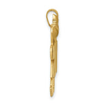 Load image into Gallery viewer, 14K Yellow Gold Solid Engravable Girl on Left &amp; Boy on Right Charm Pendant
