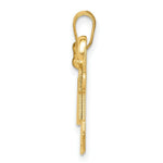 Load image into Gallery viewer, 14K Yellow Gold Solid Engravable Small Girl on Left &amp; Boy on Right Charm Pendant
