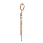 Load image into Gallery viewer, 14K Two-tone Gold Large Boy with Hat on Left Engravable Charm Pendant
