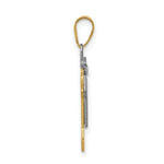 Load image into Gallery viewer, 14K Two-tone Gold Small Boy with Hat on Right Engravable Charm Pendant
