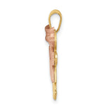 Load image into Gallery viewer, 14K Two-tone Gold Small Double Girls Engravable Charm Pendant
