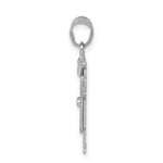 Load image into Gallery viewer, 14K White Gold Small Boy with Hat on Left Engravable Charm Pendant
