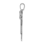 Load image into Gallery viewer, 14K White Gold Medium Girl with Bow on Right Engravable Charm
