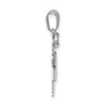 Load image into Gallery viewer, 14K White Gold 0.15-Carat Diamond Girl The Kids Pendant
