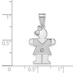 Load image into Gallery viewer, 14K White Gold 0.15-Carat Diamond Girl The Kids Pendant
