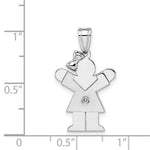 Load image into Gallery viewer, 14K White Gold 0.15-Carat Diamond Girl The Kids Pendant
