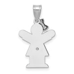 Load image into Gallery viewer, 14K White Gold 0.15-Carat Diamond Girl The Kids Pendant
