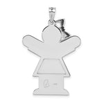 Load image into Gallery viewer, 14K White Gold 0.03-Carat 3 Diamond The Kids Girl Pendant
