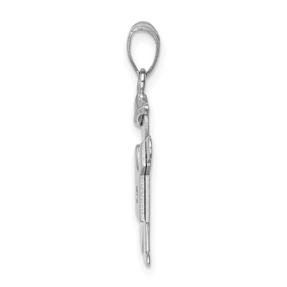 14K White Gold 0.15-Carat Diamond Boy The Kids Pendant