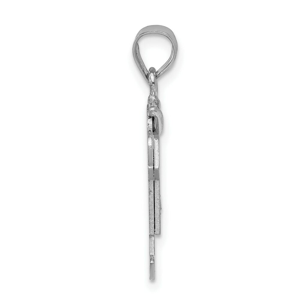 14K White Gold 0.15-Carat Diamond Boy The Kids Pendant