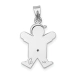 Load image into Gallery viewer, 14K White Gold 0.15-Carat Diamond Boy The Kids Pendant

