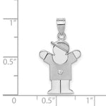 Load image into Gallery viewer, 14K White Gold 0.15-Carat Diamond Boy The Kids Pendant

