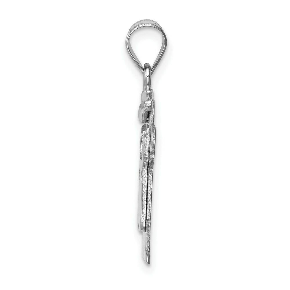 14K White Gold 0.02-Carat tw 2 Diamond Boy The Kids Pendant