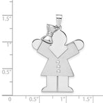 Load image into Gallery viewer, 14K White Gold 0.051-Carat 3 Diamond Girl The Kids Pendant
