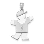 Load image into Gallery viewer, 14K White Gold 0.03-Carat 2 Diamond By with Cap The Kids Pendant
