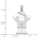 Load image into Gallery viewer, 14K White Gold 0.03-Carat 2 Diamond By with Cap The Kids Pendant
