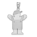 Load image into Gallery viewer, 14K White Gold 0.03-Carat 2 Diamond By with Cap The Kids Pendant
