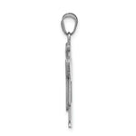 Load image into Gallery viewer, 14K White Gold 0.03-Carat 2 Diamond By with Cap The Kids Pendant
