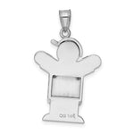 Load image into Gallery viewer, 14K White Gold 0.03-Carat 2 Diamond By with Cap The Kids Pendant
