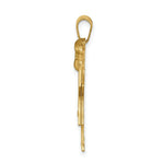 Load image into Gallery viewer, 14K Yellow Gold 0.03-Carat 2 Diamond Girl with Bow The Kids Pendant
