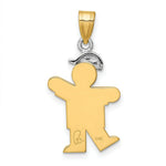 Load image into Gallery viewer, 14K Two-tone Gold 0.015-Carat Diamond Boy with Cap The Kids Pendant
