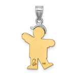 Load image into Gallery viewer, 14K Two-tone Gold 0.015-Carat Diamond Boy with Cap The Kids Pendant
