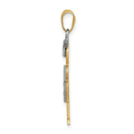 Load image into Gallery viewer, 14K Two-tone Gold 0.03-Carat 2 Diamond Boy with Cap The Kids Pendant
