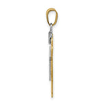 Load image into Gallery viewer, 14K Two-tone Gold 0.03-Carat 2 Diamond Boy with Cap The Kids Pendant
