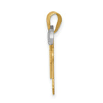 Load image into Gallery viewer, 14K Two-tone Gold Small Double Boys Engravable Charm Pendant

