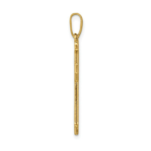 14K Yellow Gold Passion Cross Pendant 30mm length