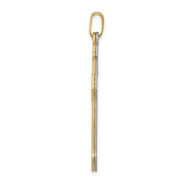 14K Two-tone Gold Passion Cross Pendant