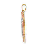 Load image into Gallery viewer, 14K Tri-Color Gold Big Girl &amp; Little Boy Engravable Charm Pendant
