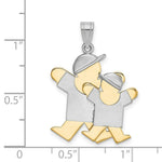 Load image into Gallery viewer, 14K Two-tone Gold Big Boy &amp; Little Boy Engravable Charm Pendant
