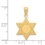 Load image into Gallery viewer, 14K Yellow Gold Star of David Pendant 25mm length
