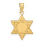 Load image into Gallery viewer, 14K Yellow Gold Star of David Pendant 25mm length
