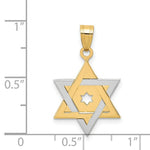 Load image into Gallery viewer, 14K Two-tone Gold Star of David 25mm length
