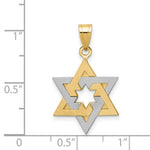 Load image into Gallery viewer, 14K Two-tone Gold Star of David 25mm length

