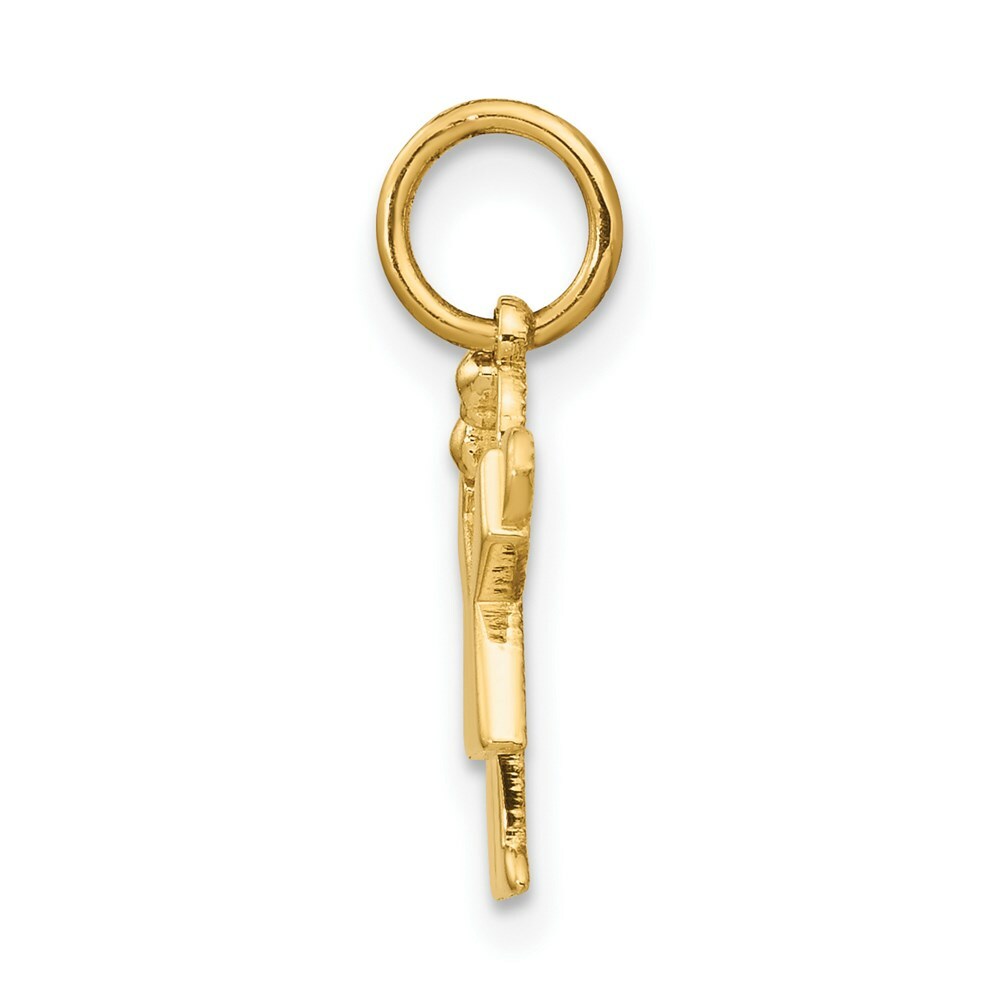 14K Yellow Gold Mini Girl Charm Pendant