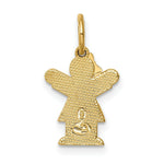 Load image into Gallery viewer, 14K Yellow Gold Mini Girl Charm Pendant
