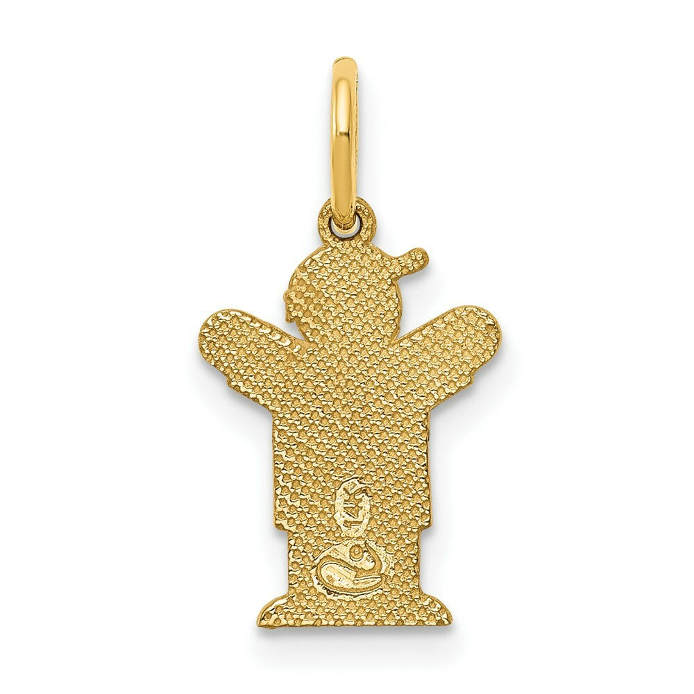 14K Yellow Gold Mini Boy Charm Pendant