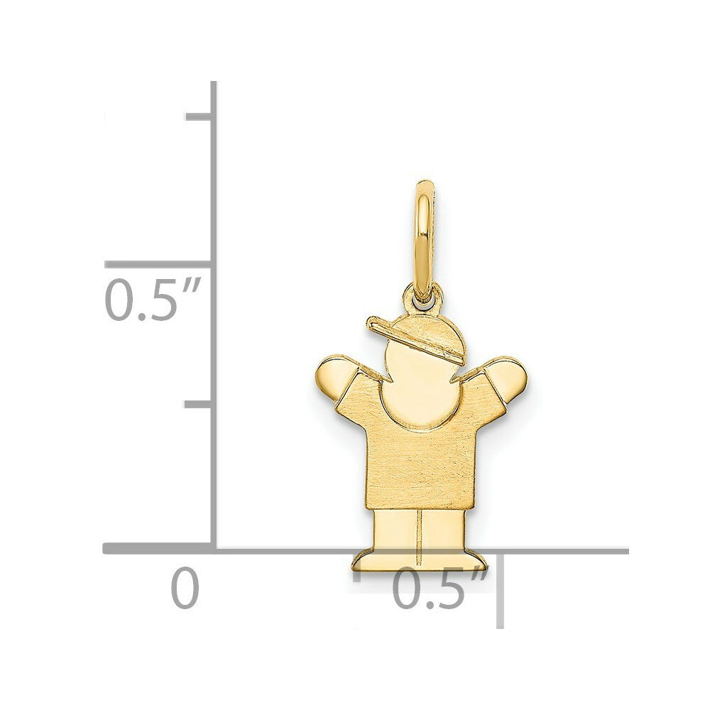 14K Yellow Gold Mini Boy Charm Pendant