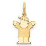 Load image into Gallery viewer, 14K Yellow Gold Mini Boy Charm Pendant

