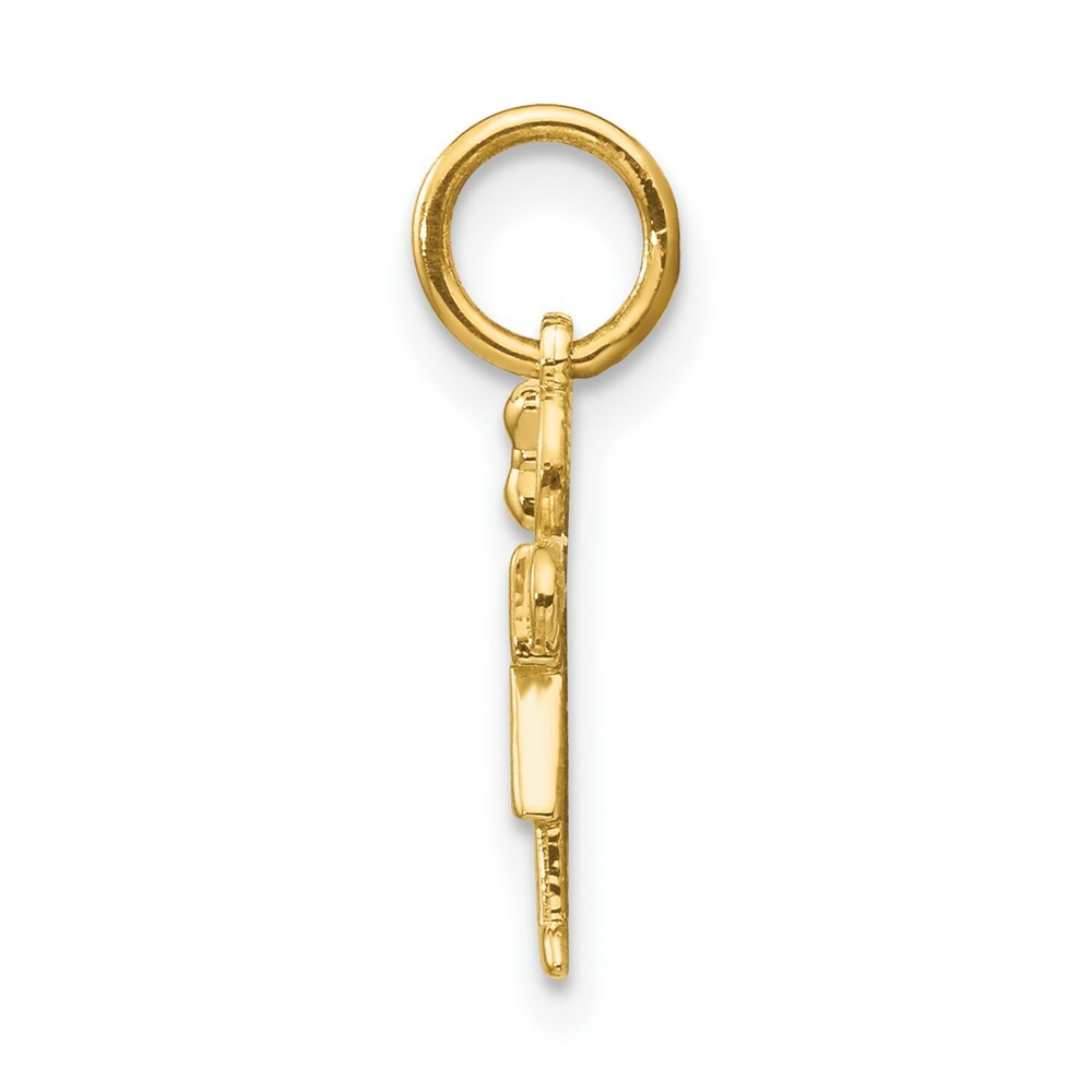 14K Yellow Gold Mini Girl Charm Pendant