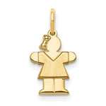 Load image into Gallery viewer, 14K Yellow Gold Mini Girl Charm Pendant
