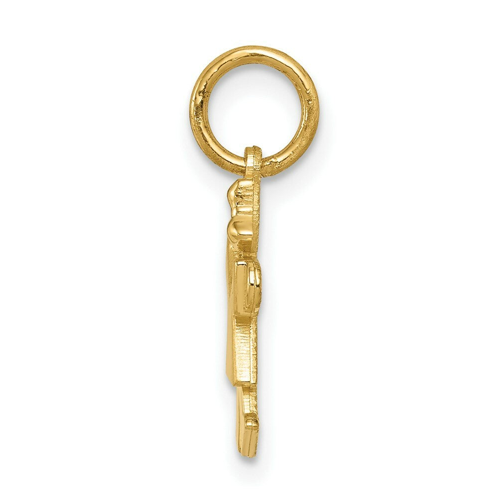 14K Yellow Gold Mini Girl Charm Pendant