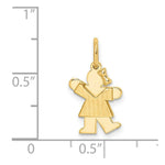 Load image into Gallery viewer, 14K Yellow Gold Mini Girl Charm Pendant
